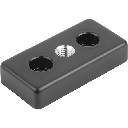 Kipp Foot Plate D=M16 80X80X16 Plastic, Black Powder, Type I, Bn=8 K1057.0880801161